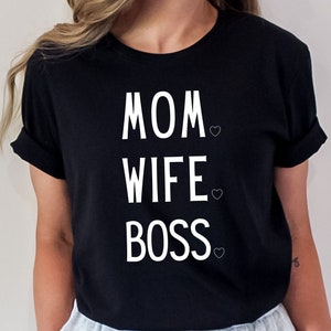 Tshirt Muttertagsgeschenk für Mutter Frau Chef Momma Shirt Geschenk für neue Mutter zu sein T Shirt süßes Geschenk für Mutter Stiefmutter Schwiegermutter Chef Mutter