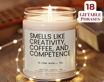 Custom Coworker Gift Candle: 9oz Natural Soy Wax, Team Appreciation