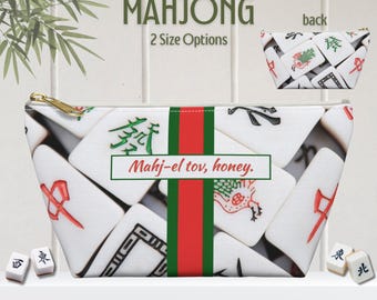 Mahjong Tile Bag | Mahjongg Tiles Storage Pouch Polyester Carryall Good Luck Mazel Tov Congratulations