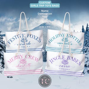 Borsa tote personalizzata per le feste, per viaggi di ragazze, per feste di addio al nubilato, per weekend, damigella d&#39;onore, da viaggio