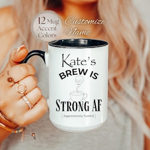 Customized Mug Funny Personalized Mug Gift Cute AF Coffee Cup Hot Coffee Mug With Saying Caffeine Lover Gift Idea Bold Statement Coffee Mug