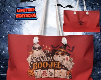 Mahjong Collectible Halloween Tote Game Carryall Limited Edition Fall Season Boojee Polyester Bag