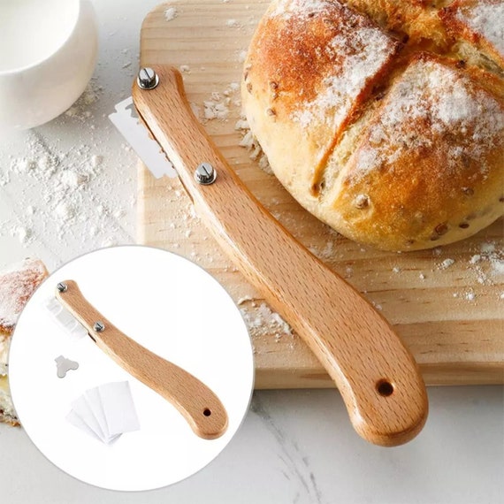 Wooden Bread Lame Kitchen Tools stainless steel Scraper Bread Etsy