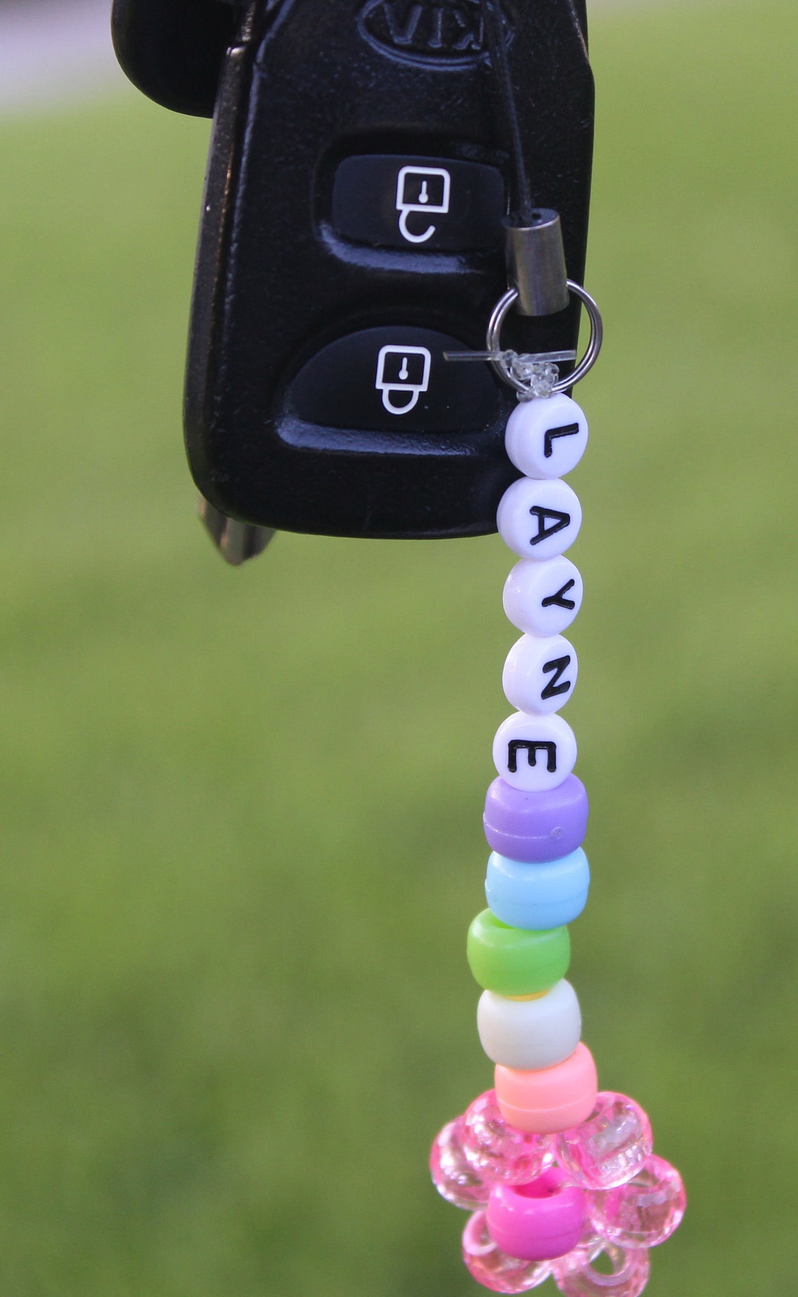 Kandi Flower Keychain Etsy