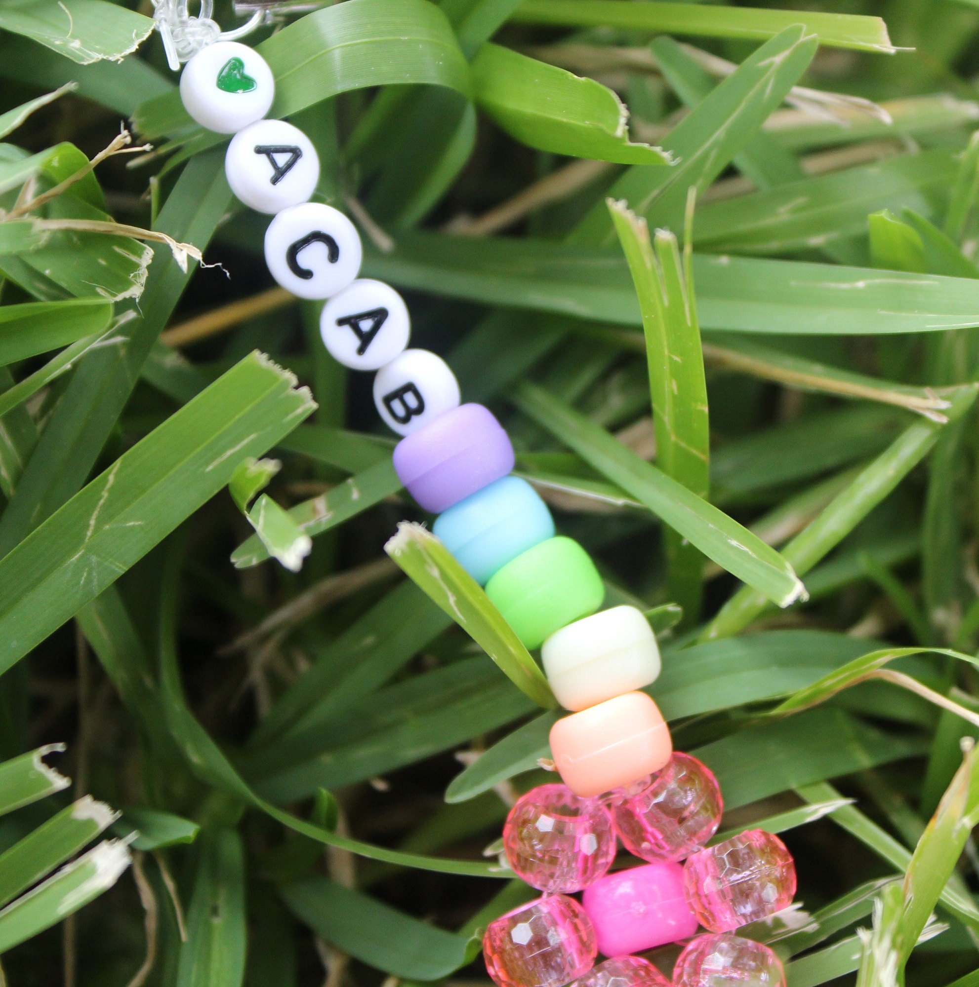 Kandi Flower Keychain Etsy