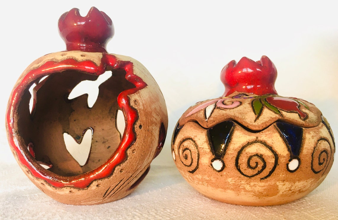 Ceremaic Jewelry Box Handmade Clay Jewelry Box Pomegranate Etsy UK