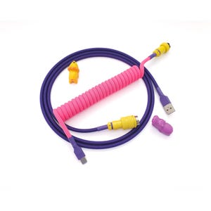 Cable de teclado en espiral “Cyberpunk”