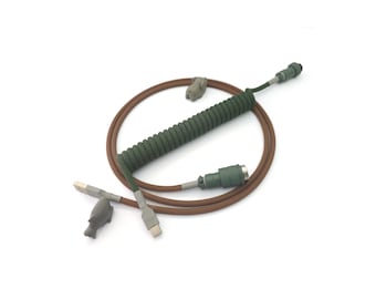 Coiled Keyboard Cable “Forest Green”