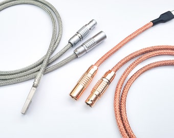 Custom Copper USB keyboard Lemo cable