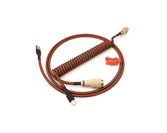 Coiled Keyboard Cable “Carbon Orange”
