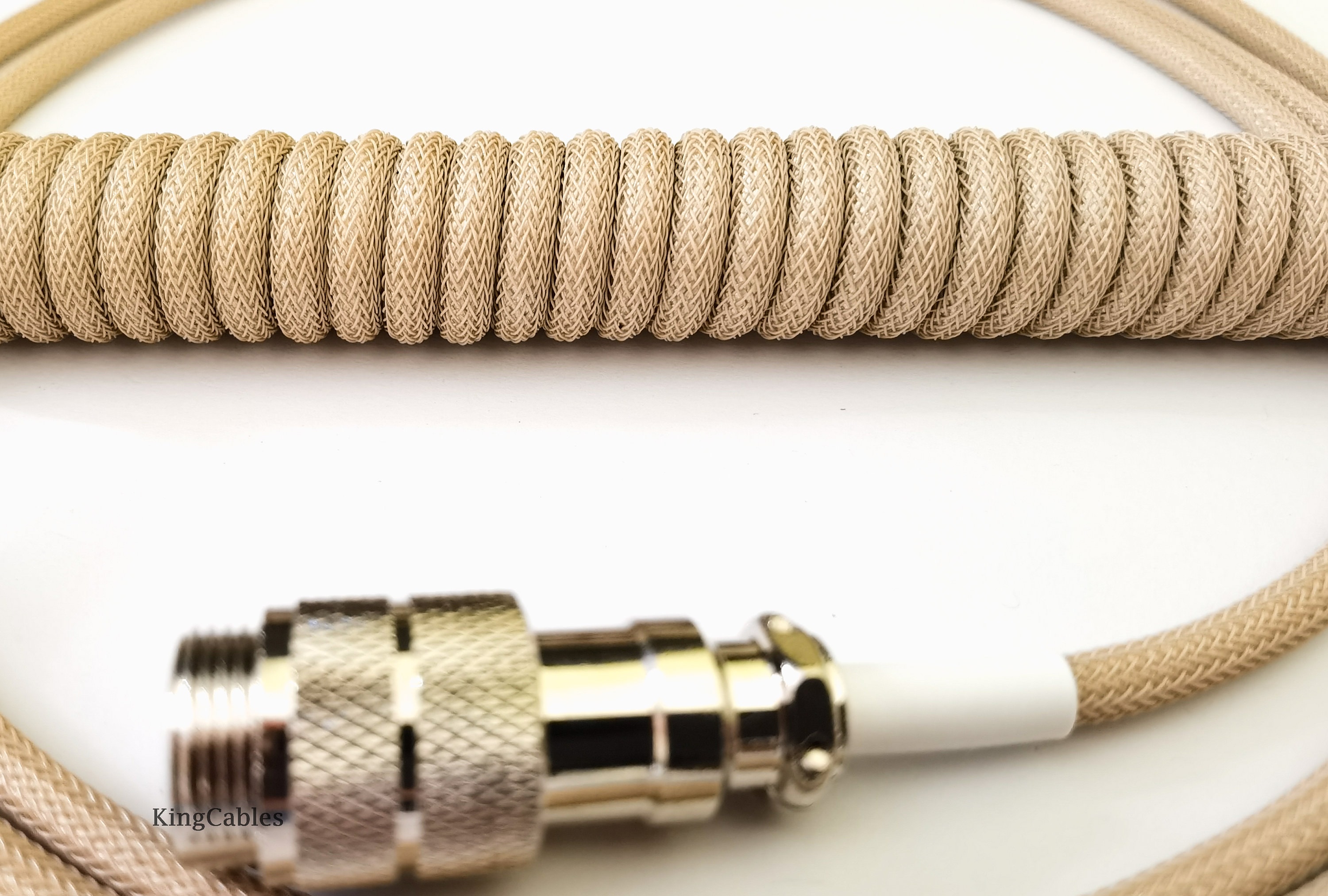 Coiled Mechanical Keyboard Cable cream Etsy Canada