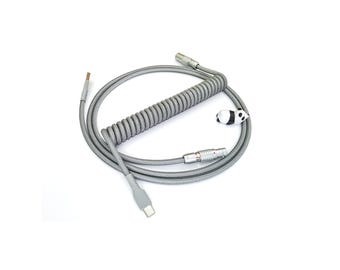 Coiled keyboard LEMO cable "Silver Star"