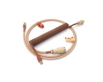 Coiled Keyboard Cable “Cappuccino”
