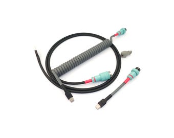 Coiled Keyboard Cable "Modern Dolch Dark"