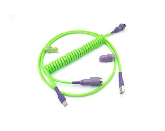 Coiled Keyboard Cable “Neon Green”