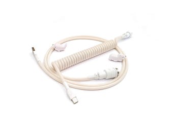 Coiled Keyboard Cable “Coffee Cream”