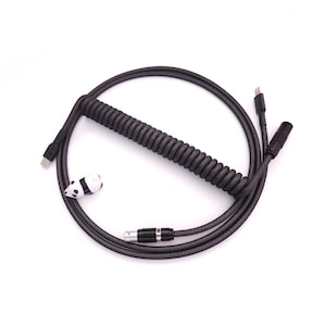 Coiled Keyboard Cable "Gun Gray"