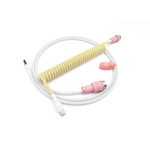 Coiled Keyboard Cable “Pastel Yellow”
