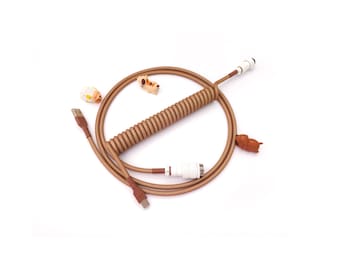 Coiled Keyboard Cable “Chocolate”