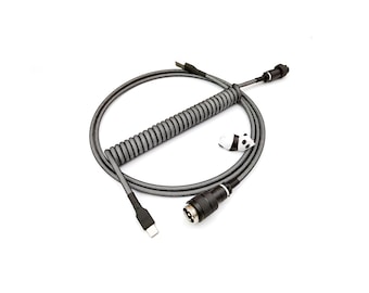 Coiled Keyboard Cable "Monochrome"
