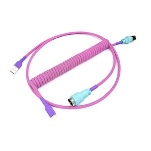 Coiled Keyboard Cable “Pink Laser”