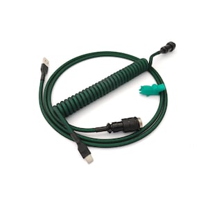 Coiled Keyboard Cable “Dark Emerald”
