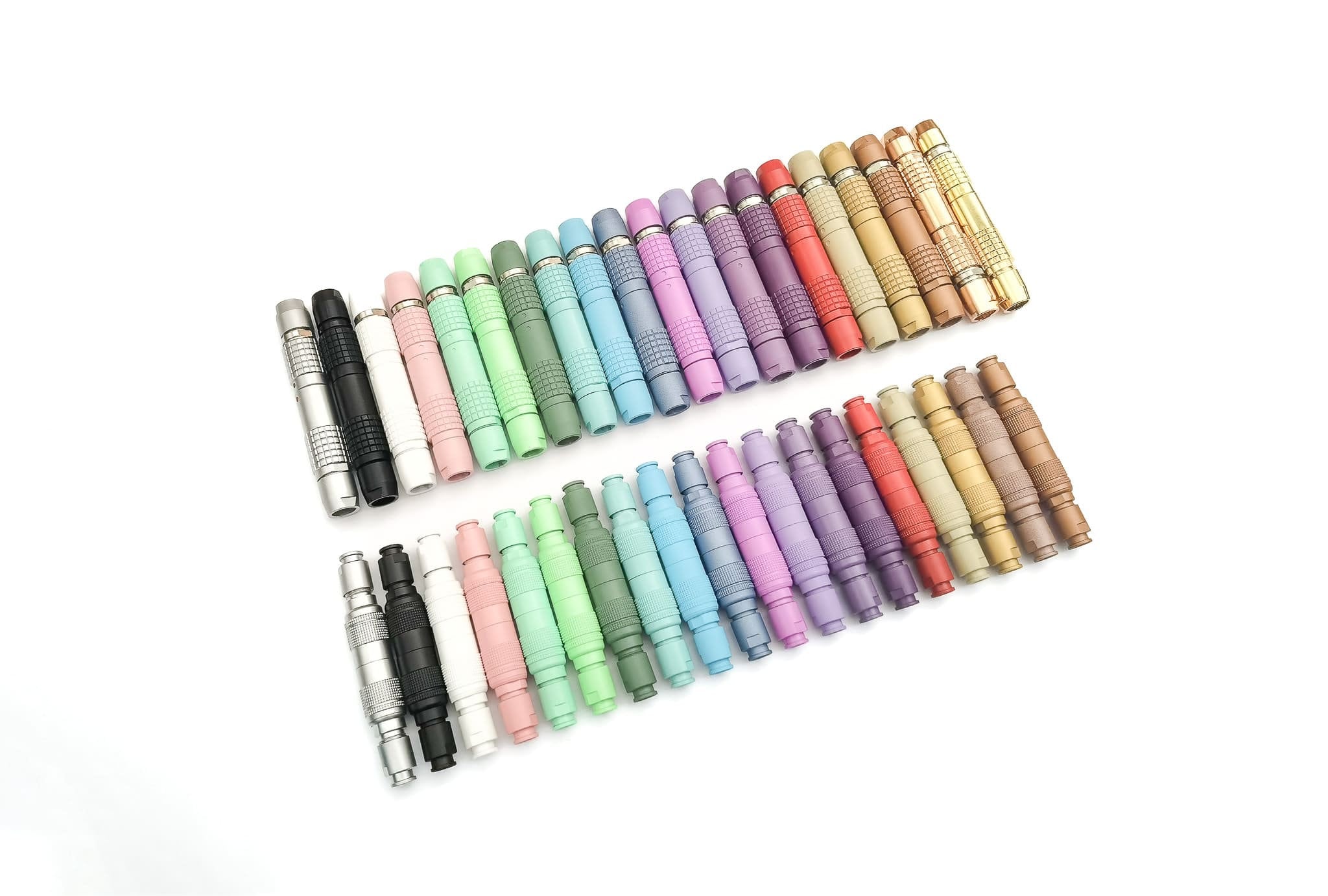 Lemo-style and Yc8 Cable Connectors for Keyboard Cables