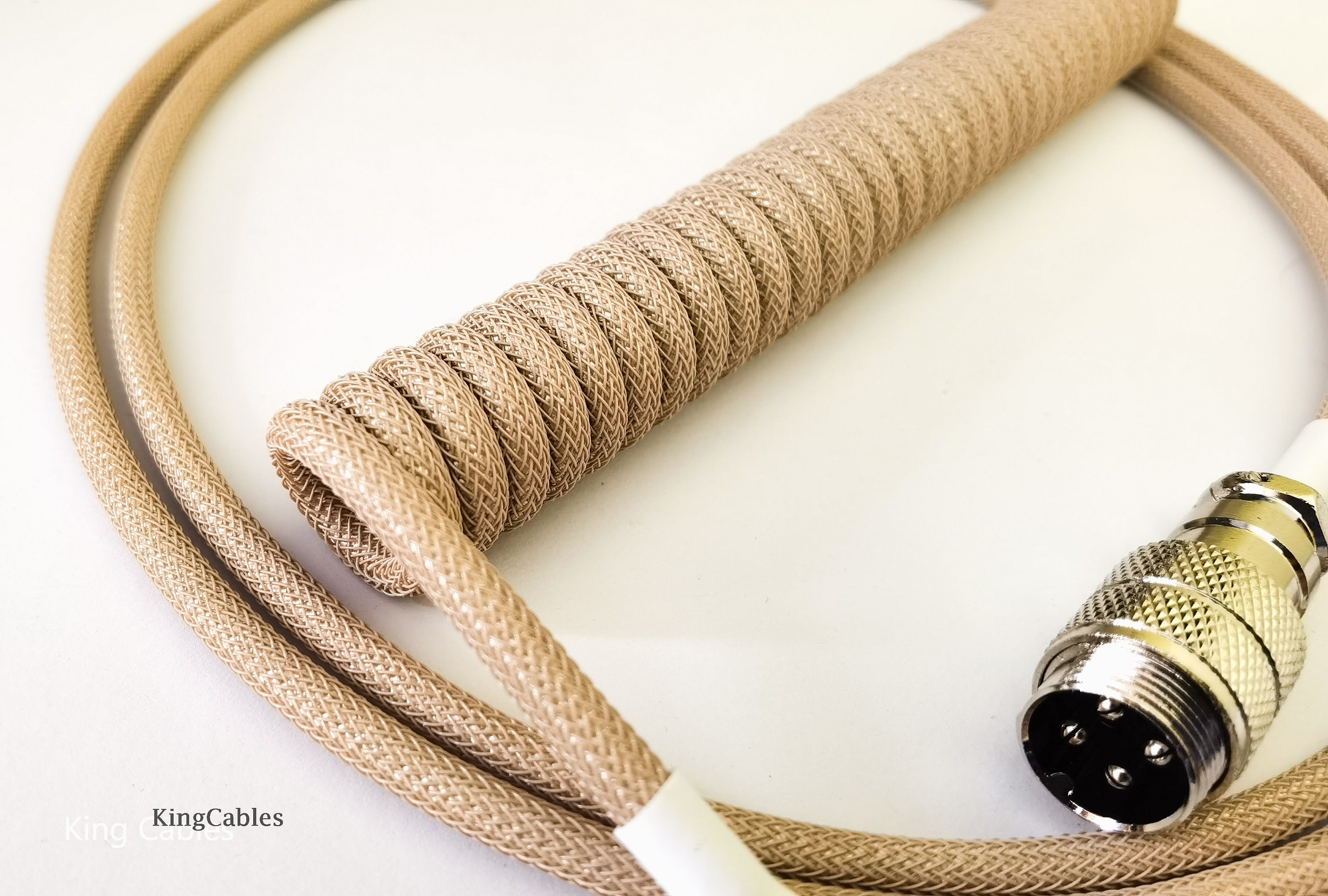 Coiled Mechanical Keyboard Cable cream Etsy Canada