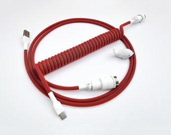 Coiled Mechanical Keyboard Cable “Jamon”