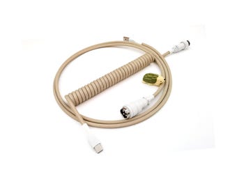 Coiled Keyboard Cable “Cream”