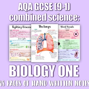 Notas de revisión científica combinadas de AQA GCSE (9-1): Biología uno
