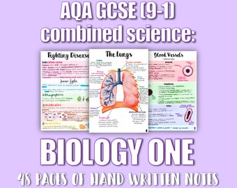 AQA GCSE (9-1) Combined Science Revision Notes : Biology One