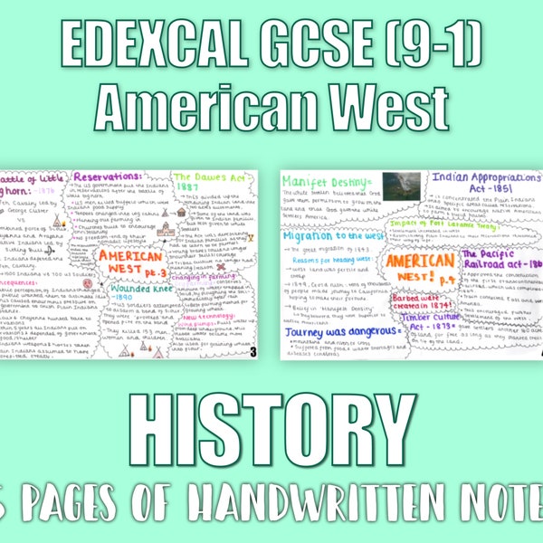 EDEXCEL GCSE (9-1) History Revision Notes :  American West