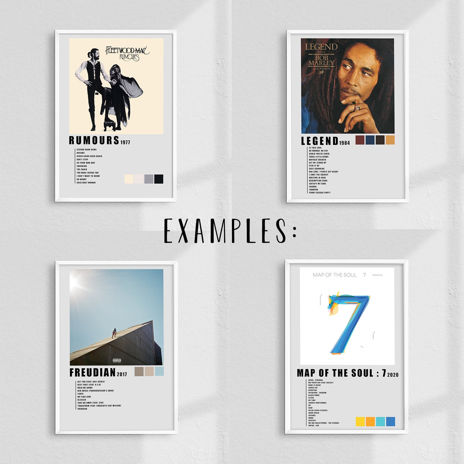 Custom Album Tracklist Poster / Wall Decor / Tracklist Poster / Digital