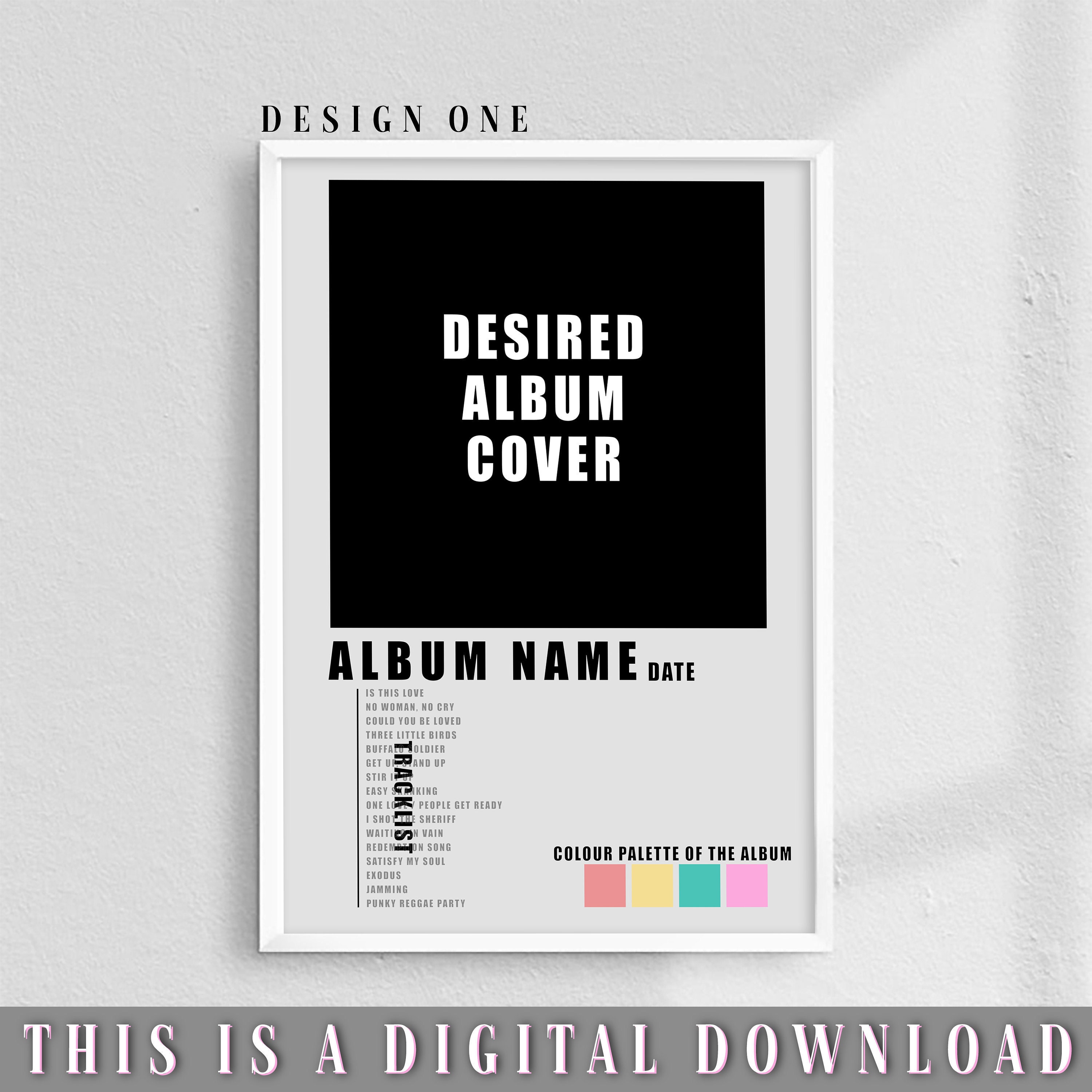 Custom Album Tracklist Poster / Wall Decor / Tracklist Poster / Digital