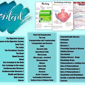AQA GCSE (9-1) Combined Science Revision Notes : Biology One - Etsy UK