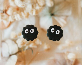 Dust Bunnies Movie Inspired Stud Earrings , Clip on or Regular Backing, Polymer Clay Earrings , Made to Order