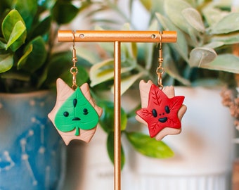 Protector of the Forest, BOTW Game Inspired Earrings , Clip on or Regular Backing, Polymer Clay Earrings , Made To Order