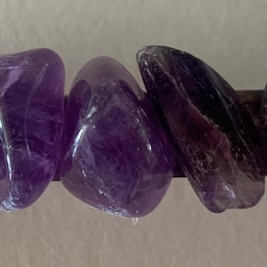 Amethyst stone hair barrette purple