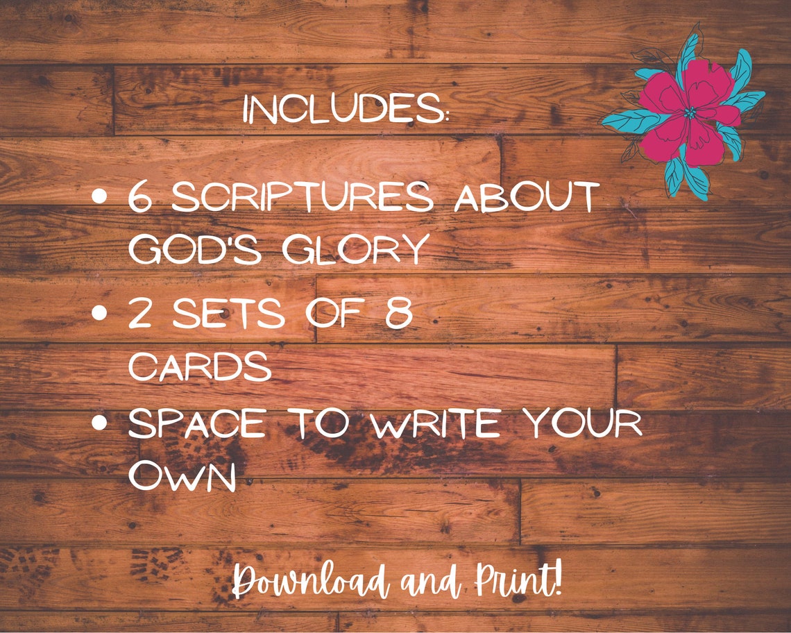 6 god is glorious attribute printable bible verse quiet time etsy