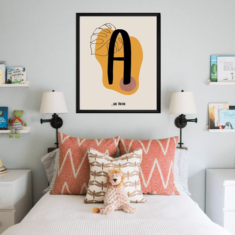 Letters Poster Children's Room Name Print Children's Etsy