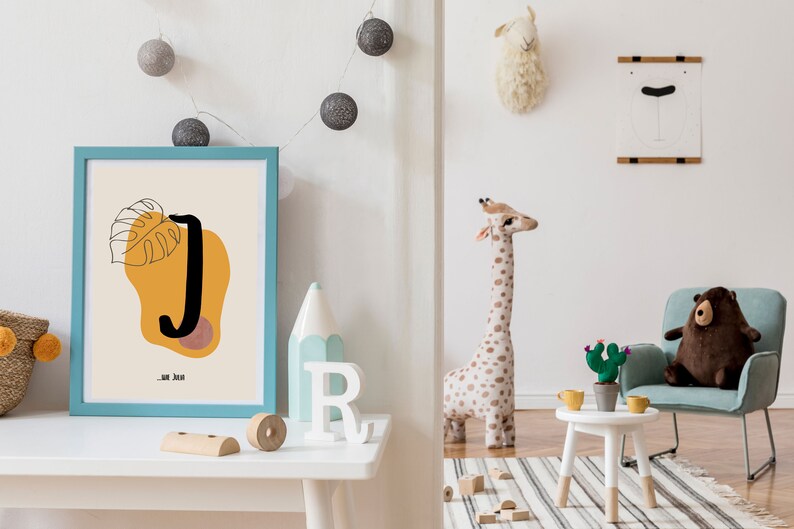 Letters Poster Children's Room Name Print Children's Etsy