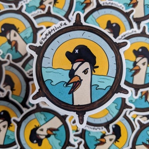 Pirate Seagull Sticker