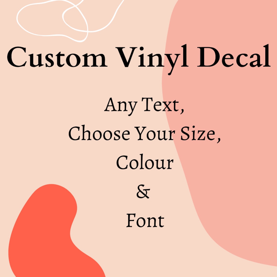 Create Your Own Vinyl Decal Custom Vinyl Decal Choose Your Etsy