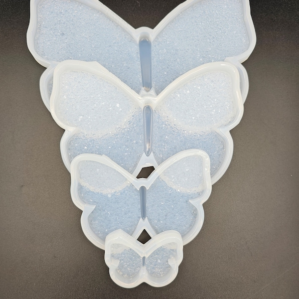 Ensemble de moules Druzy Butterfly, moules d’art en résine, moules en silicone, moules en cristal, moules druzy