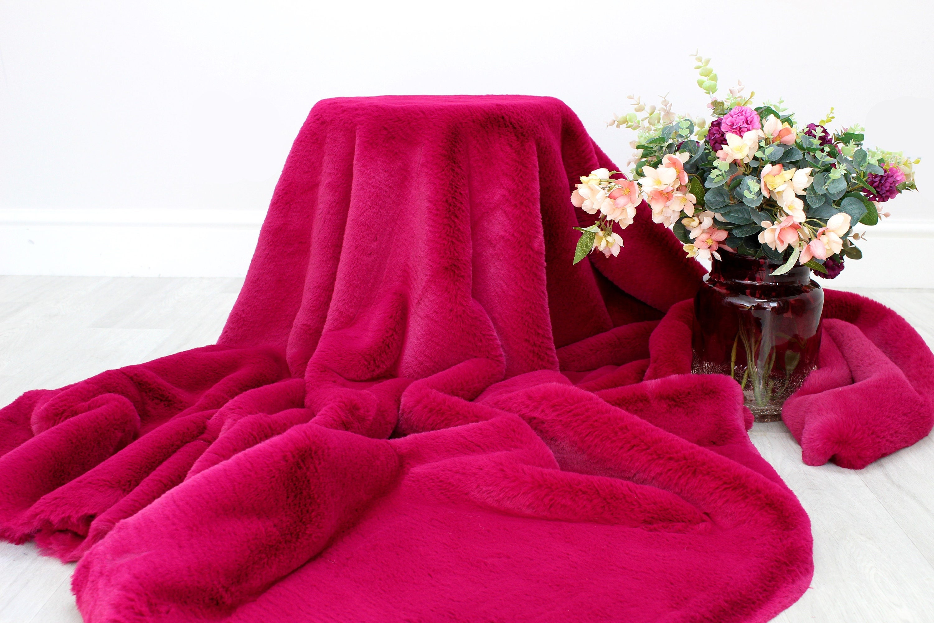Hot Pink Faux Fur Throw - Etsy