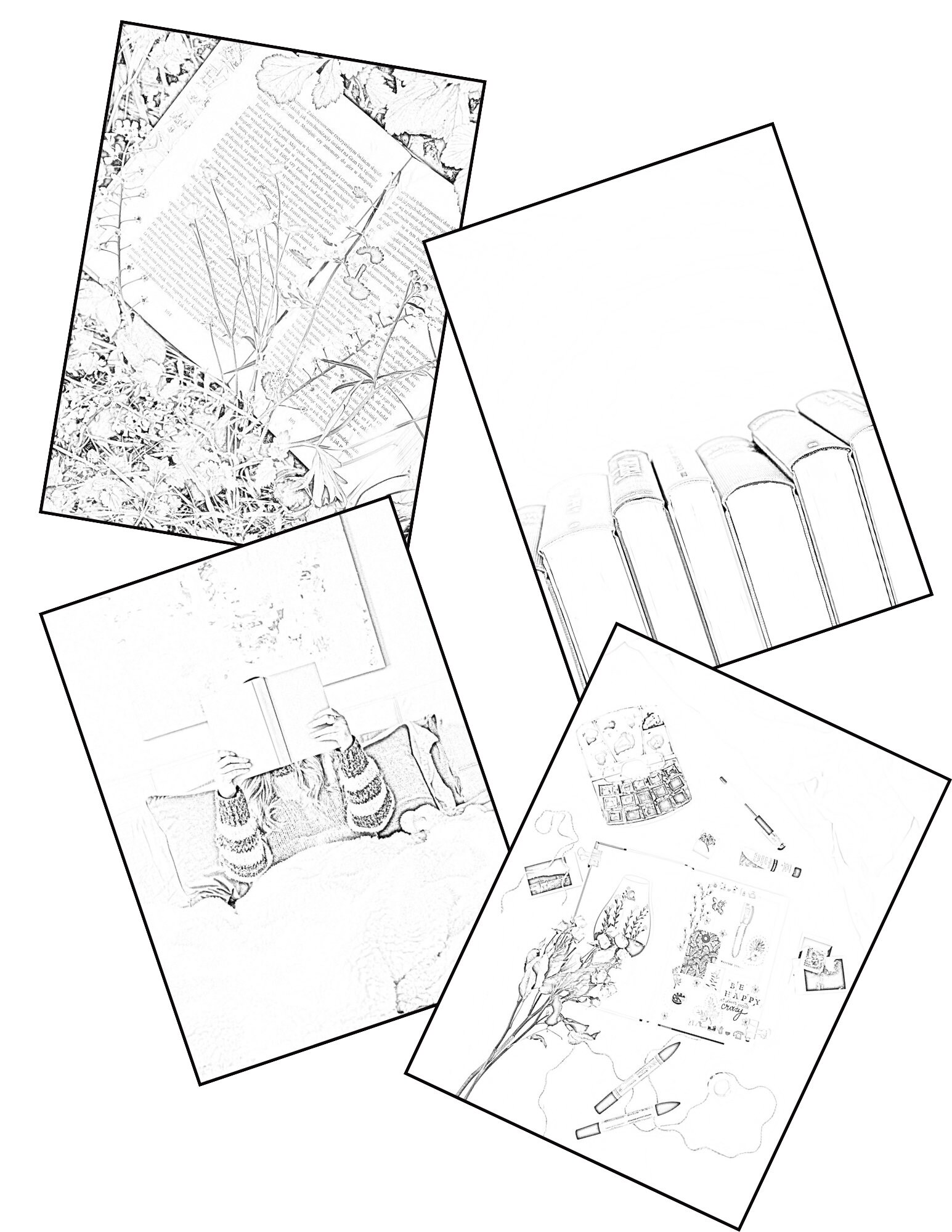Bookish Coloring Page Adult Coloring Book Printable Etsy Bookish coloring page adult coloring book printable etsy