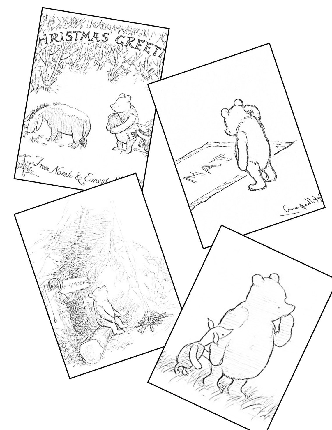 Classic Winnie the Pooh Coloring Pages Winnie the Pooh Gift - Etsy Canada