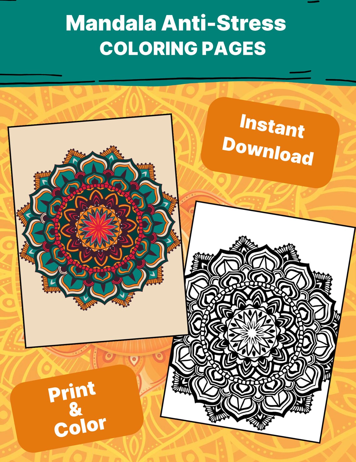 Mandala Coloring Pages, Coloring Pages for Anxiety, Adult Coloring ...