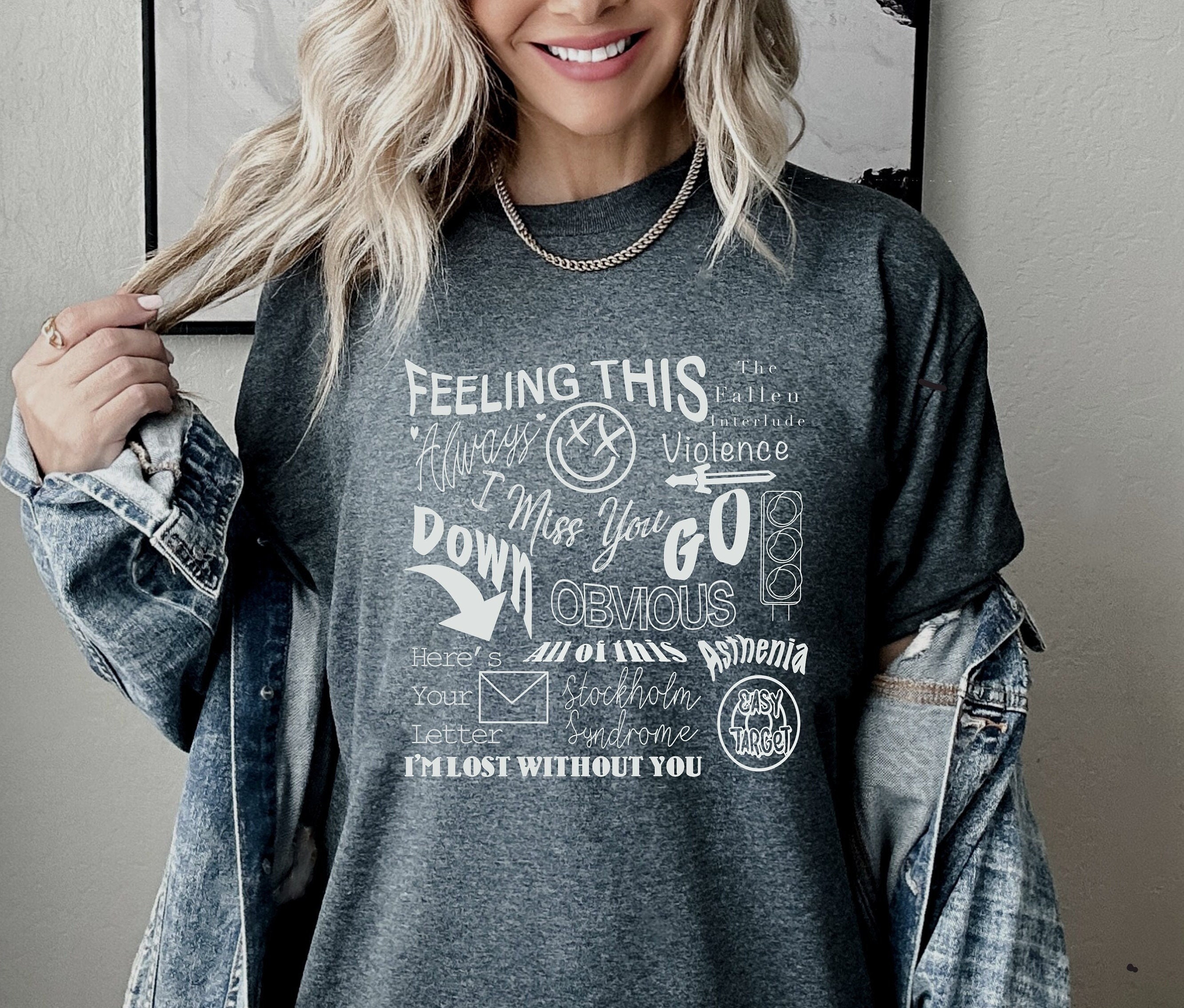 Blink 182 Shirt, Blink 182 doodle Tshirt: I Miss You / Punk Rock Inspired - Vintage blink 182 shirt -retro - blink 182 band tee - emo tshirt